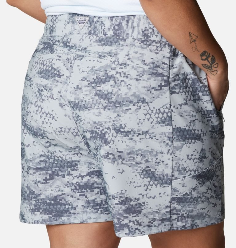 Pantaloni Scurti Columbia PFG Tidal II Dama Camuflaj | Plus Size GTA97S108